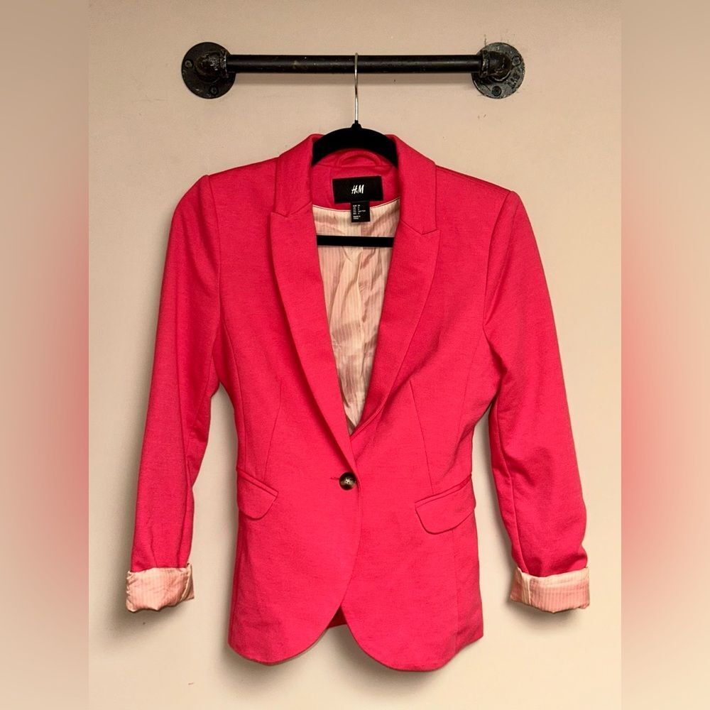 H&M Vibrant Pink and Soft Cream Blazer